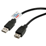 Kabel produžni USB,  A-A M/F 1.8m, crni 